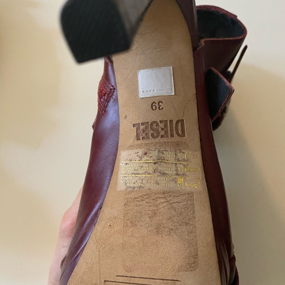 Diesel Melrose Riley Platform Heel Shoe Leather - Picture 6 of 8